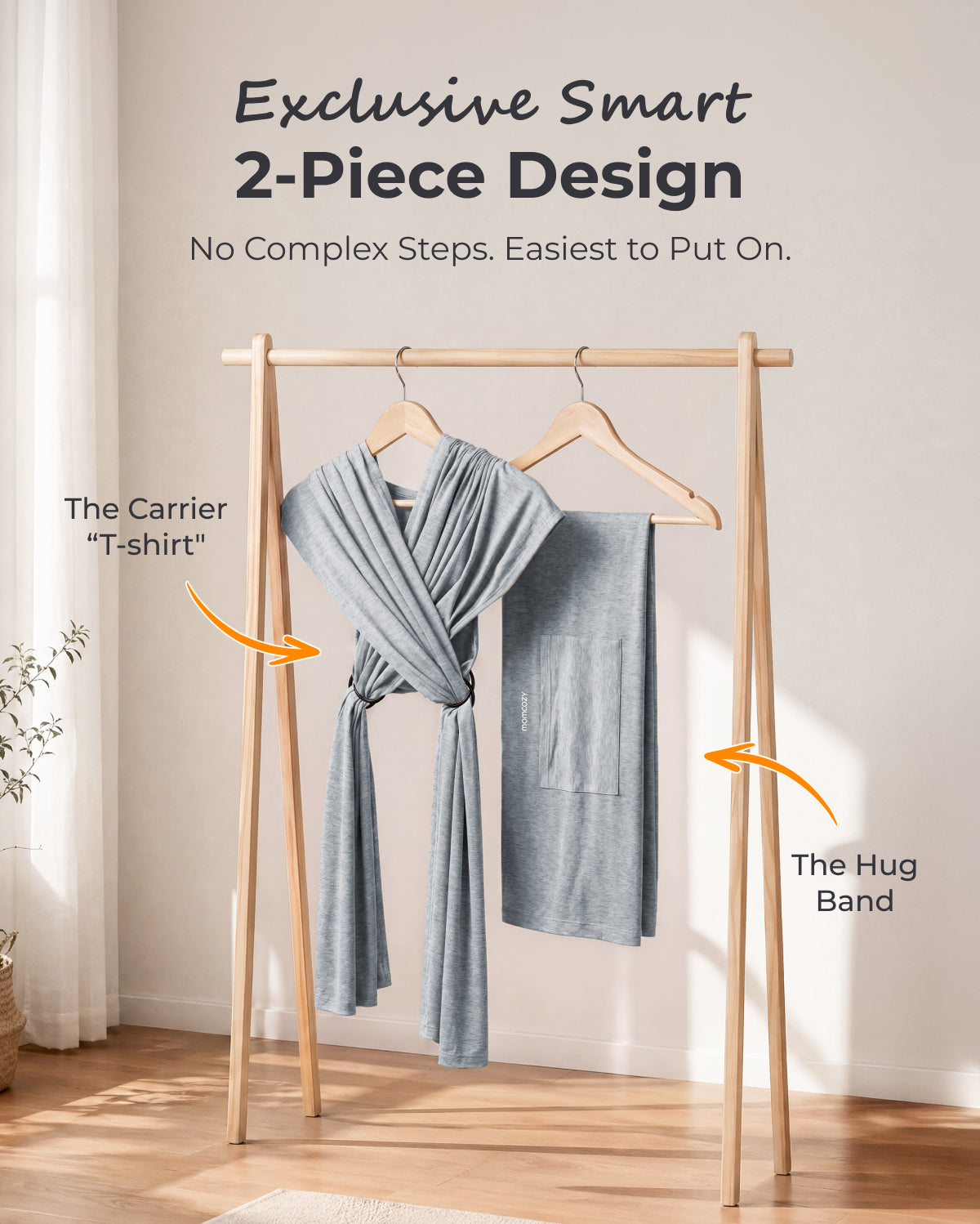 Easy to Wear Hands Free - Baby Wrap Carrier