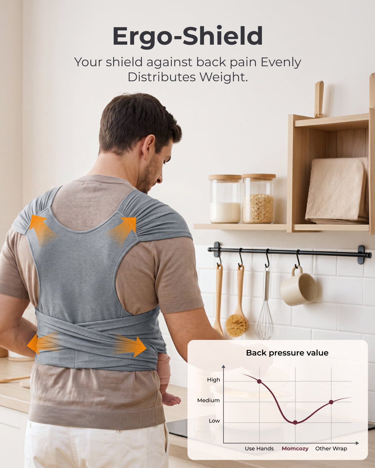 Easy to Wear Hands Free - Baby Wrap Carrier