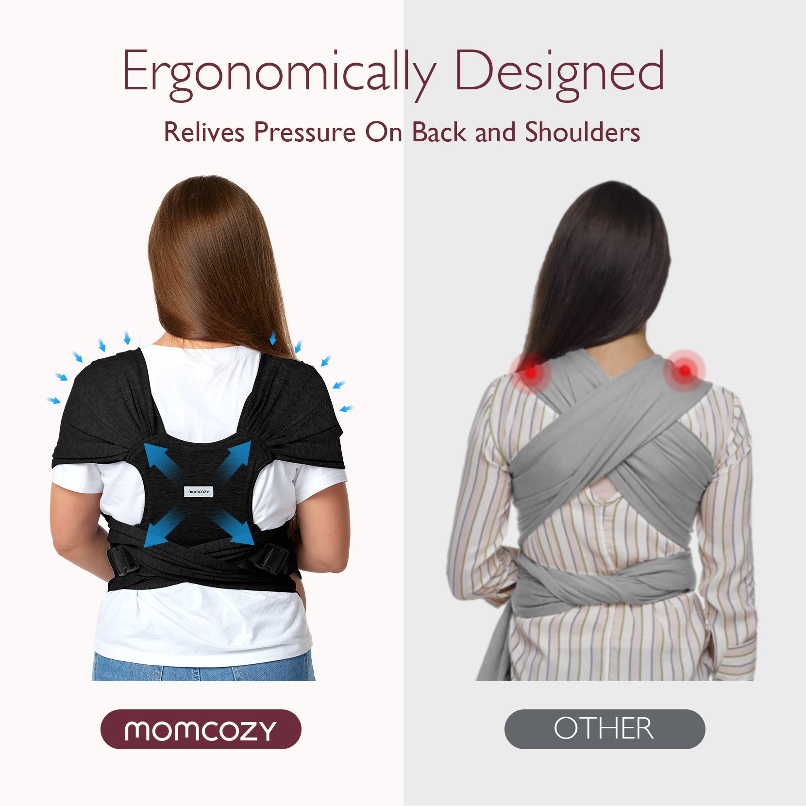 Adjustable Buckle Baby Wrap Carrier for Newborns