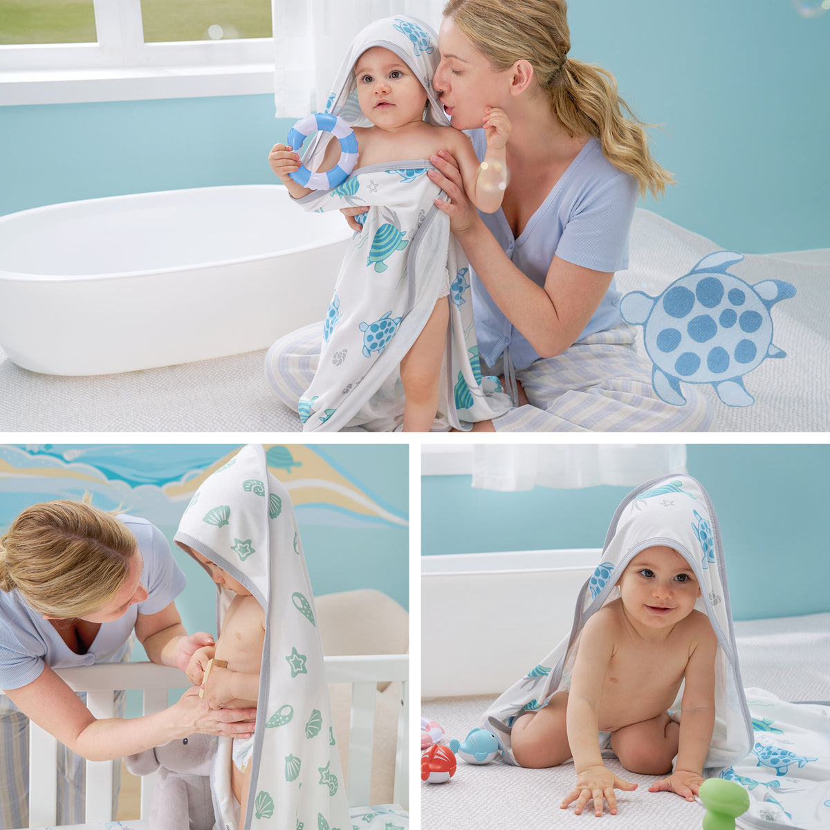 MOMCOZY BABY HOODED TELETEL FÜR NEUBORN DUUBE - 2 Zählung (Packung von 1)