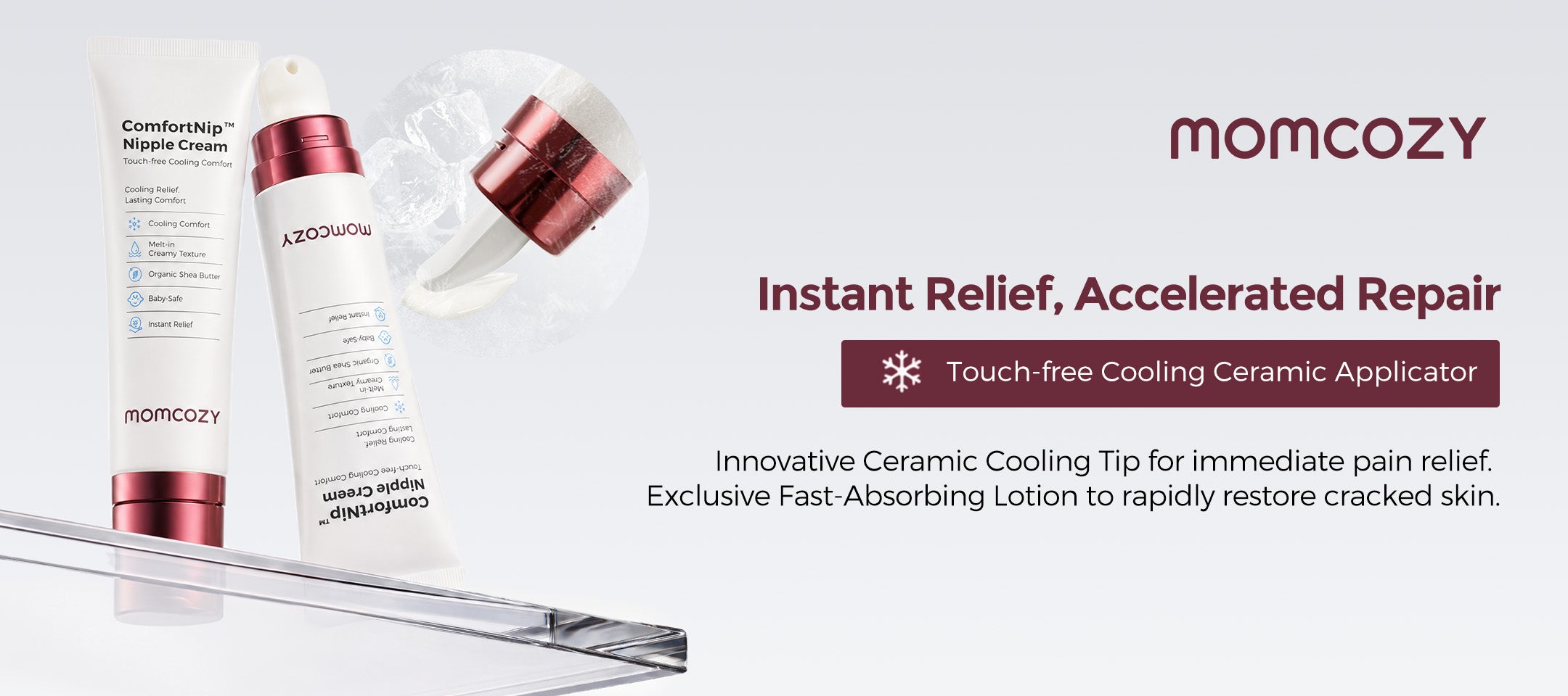 Momcozy ComfortNip™ Cooling Nipple Cream | Touch-Free Relief