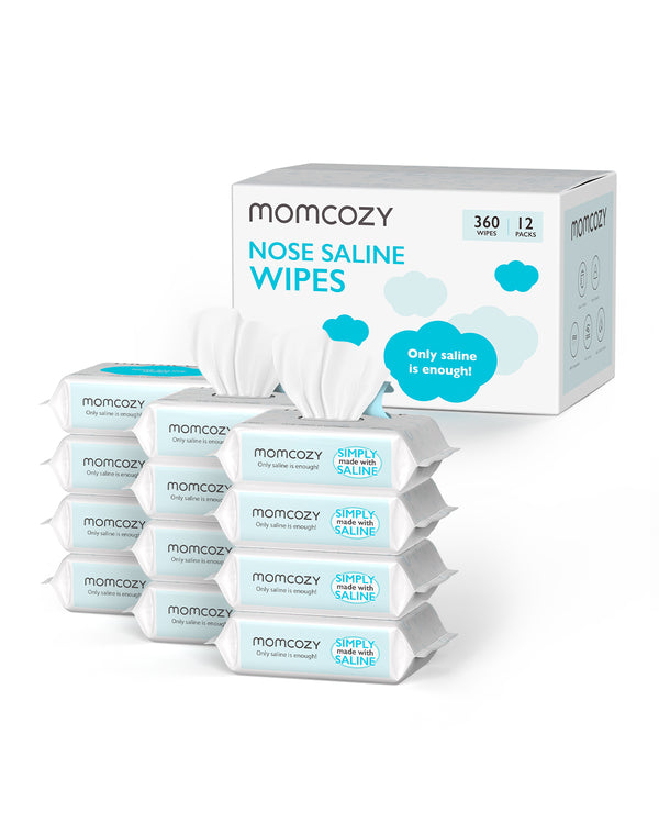 Momcozy Saline Nose and Face Baby Wipes