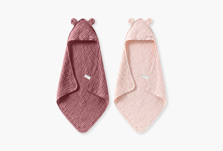 Translation missing: th.Cotton Muslin Hooded Baby Towel for Newborn to Toddler