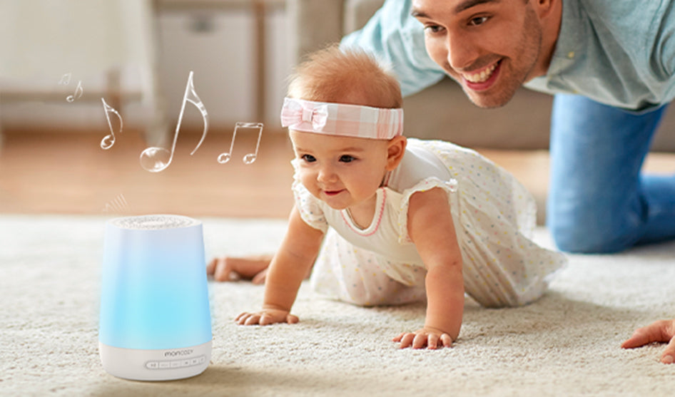Baby Sound Machine, Momcozy White Noise Machine for Baby Sleeping with  Night Light, Toddler Sleep Trainer with 34 Soothing Sounds, Timer, App  Remote