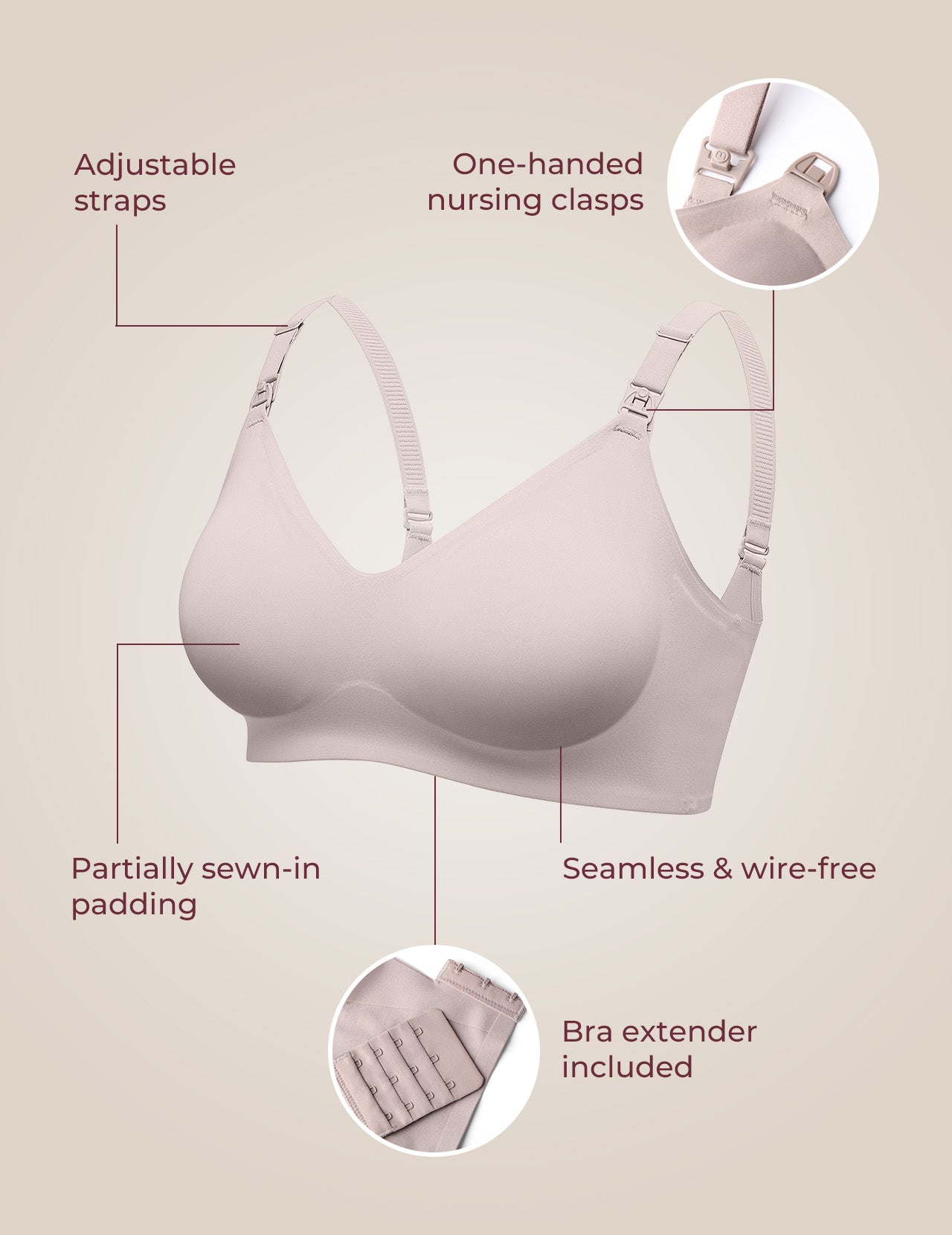 Ultra Soft Seamless Nursing Bra YN21