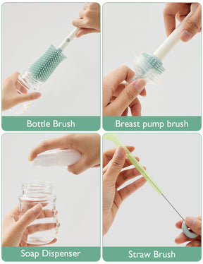 Momcozy Innovative Push-Press Design Bottle Brush Kit