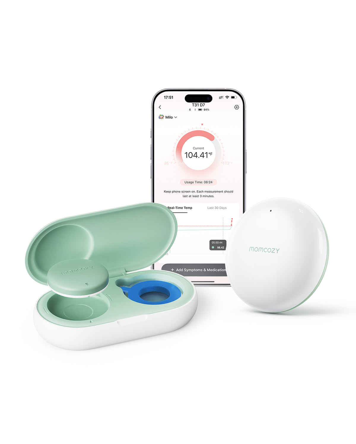 Smart Wearable Baby Thermometer & Sound Machine Bundle