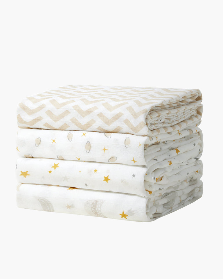 Translation missing: de.Momcozy Weichheit Swaddle Decken - Lila Blume (2 Pack)
