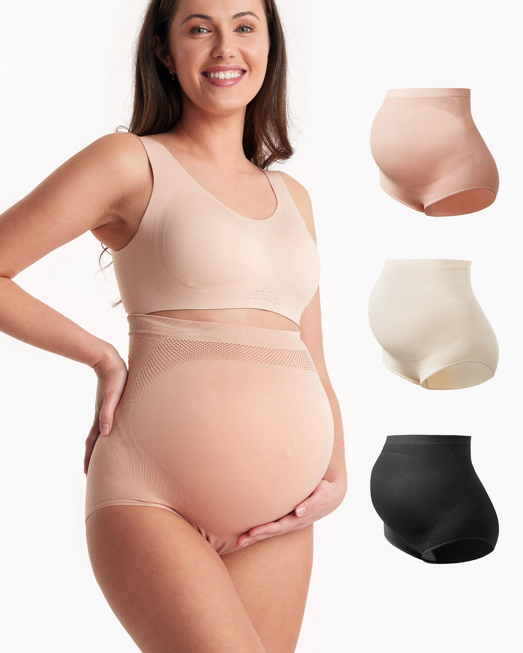 Momcozy High Waist Seamless Pregnancy Support Panties