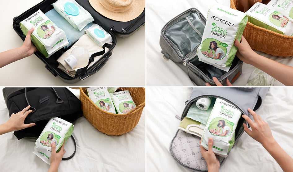 We love our @Momcozy Official Diaper Bag & Bamboo Diapers! 👶 #fyp #am