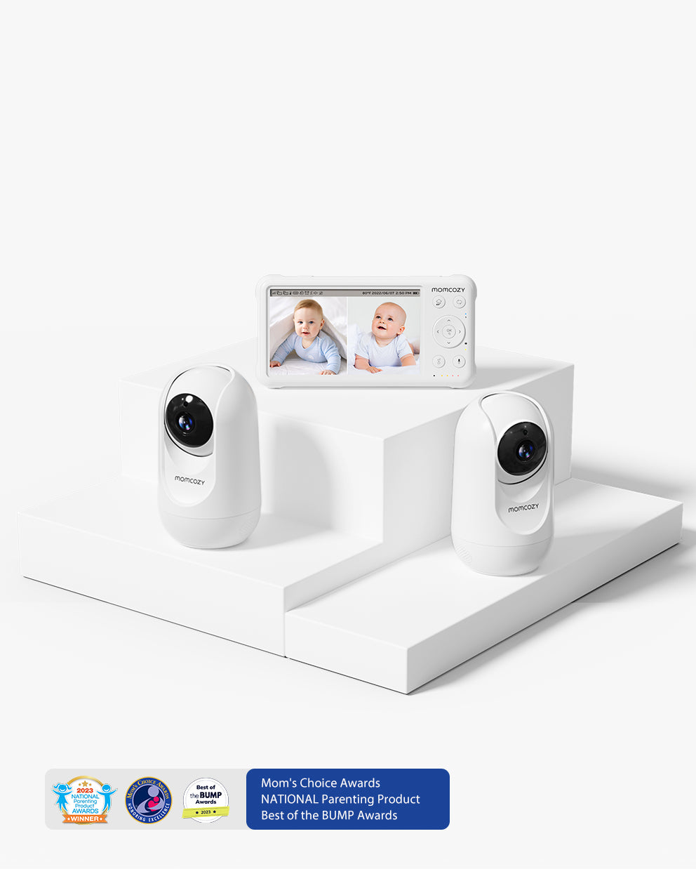 Momcozy 2- Pack Cameras BM01 5” LCD 1080p Pan & Tilt Video Baby Monitor Kit