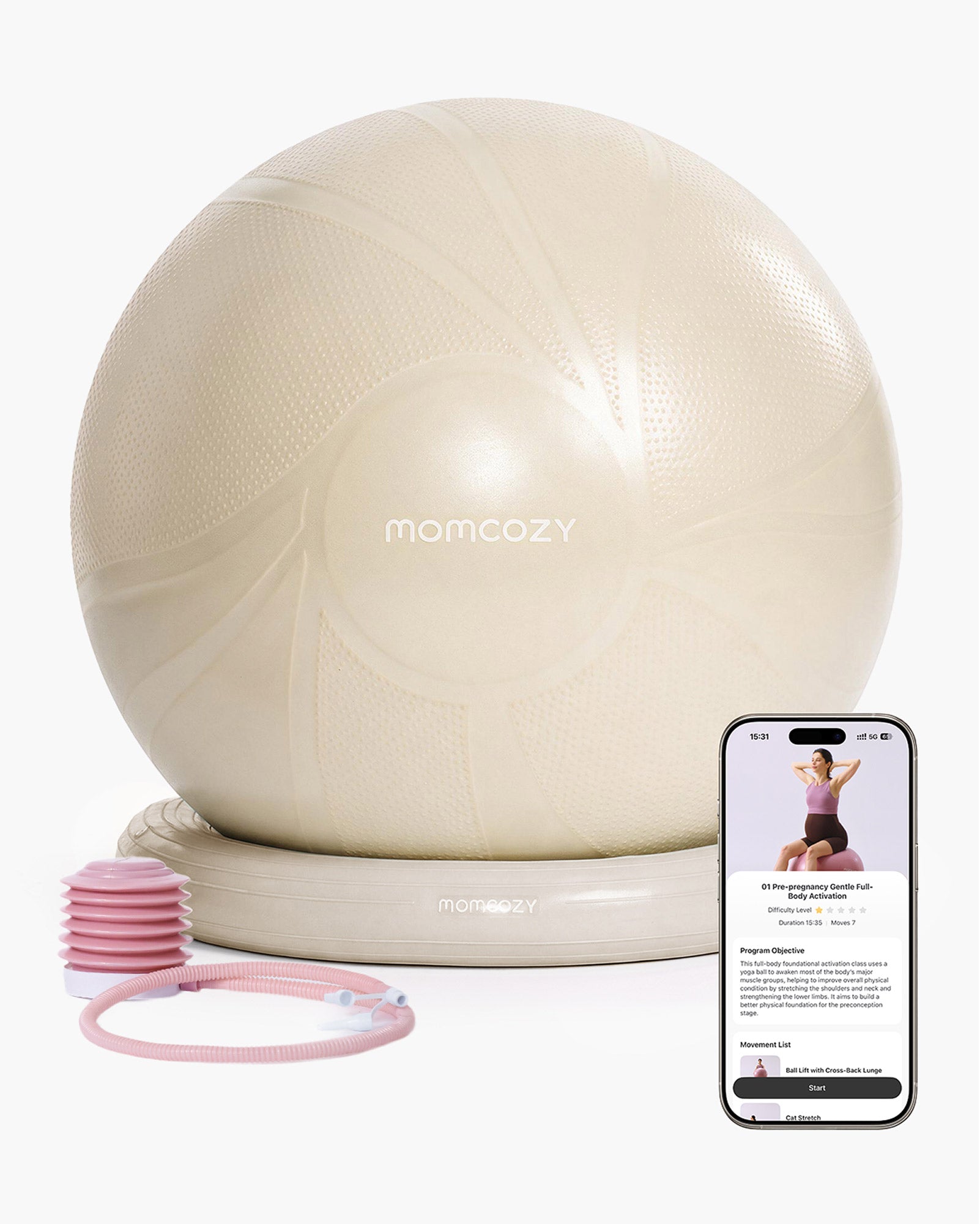 BirthEase Pregnancy Ball  Set— Birthing Ball