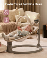 Playard & 2-in-1 Electric Baby Swing Bundle