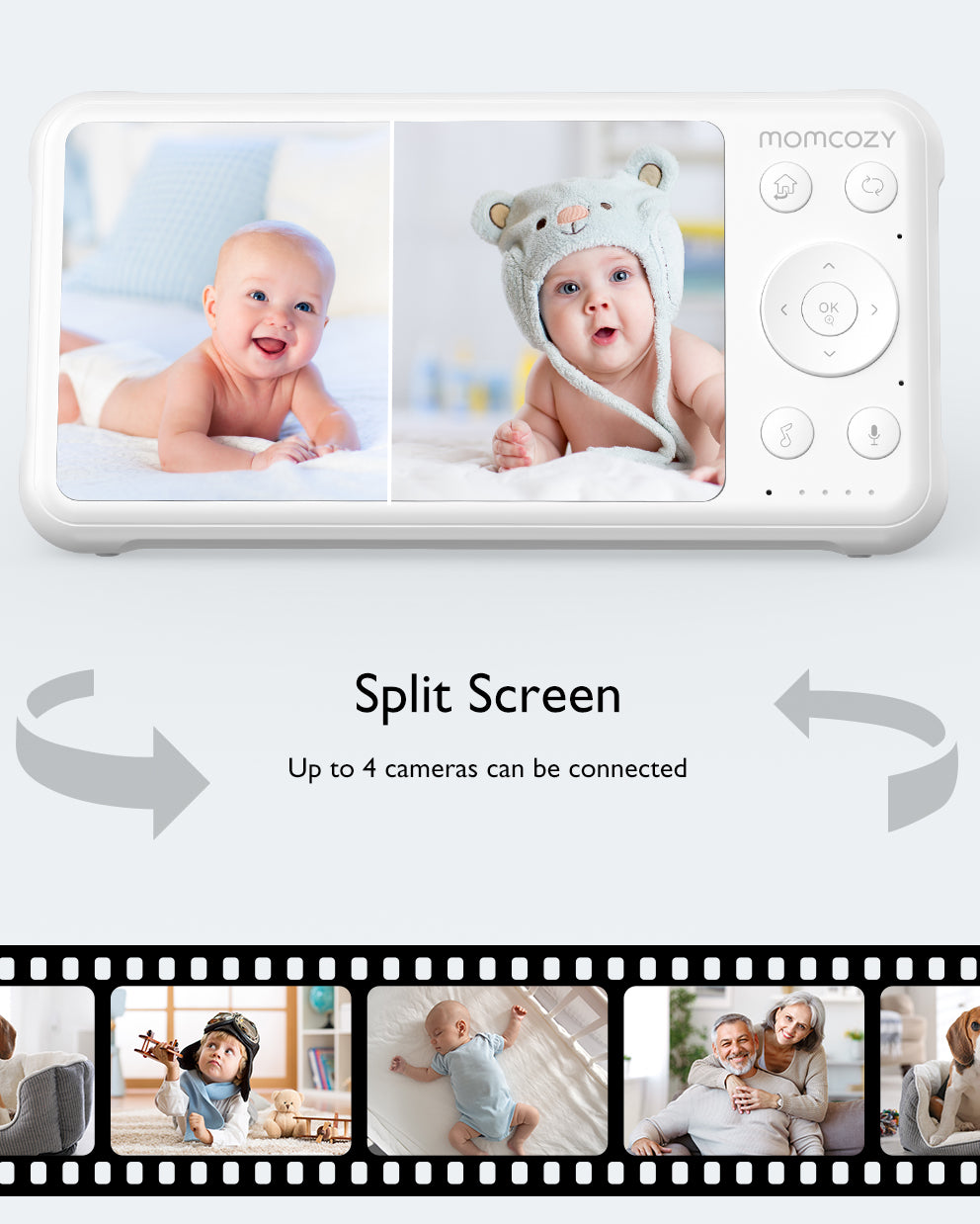  Momcozy Baby Monitor with 2 Cameras 5' 1080P Split