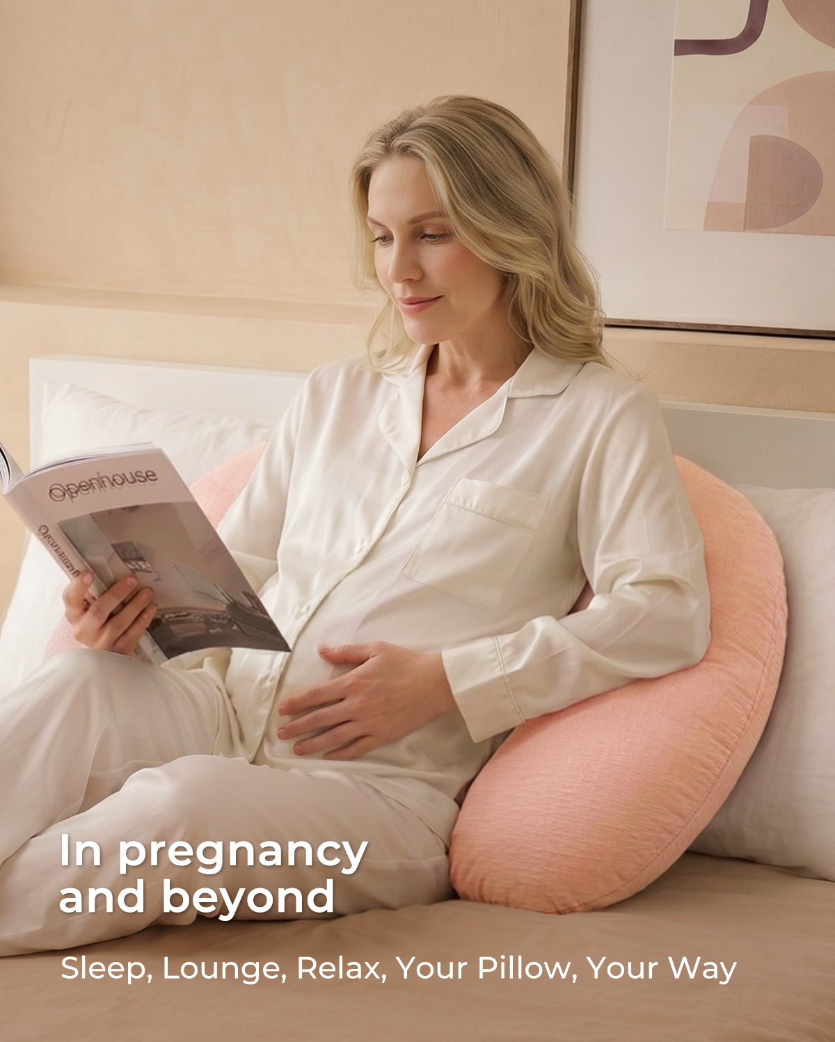 J Shaped Maternity Body Pillow
