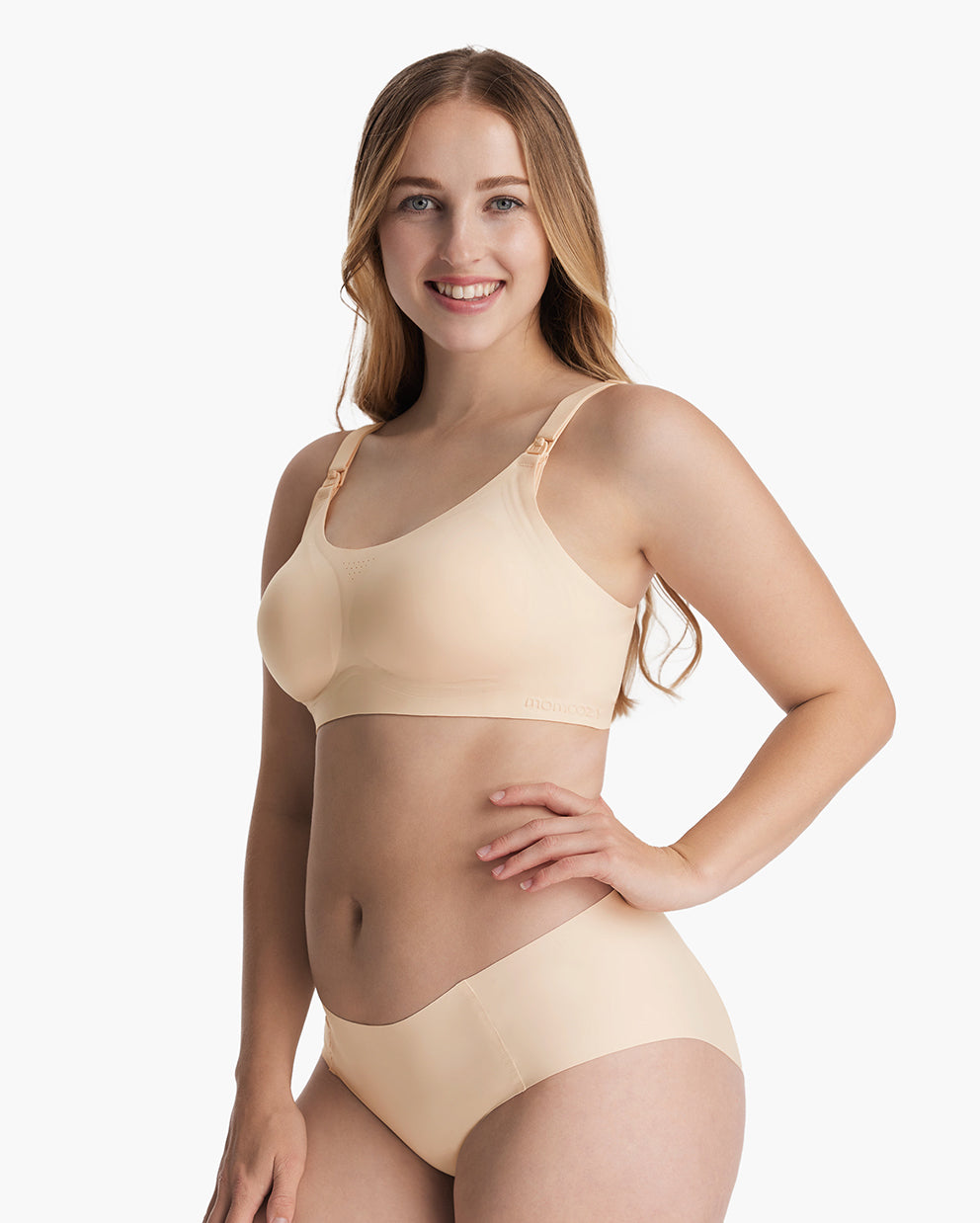 Smarbore Nursing Bras for Breastfeeding, Jelly Strip Support Comfort  Maternity Bra, Seamless Soft Wirefree Breastfeeding Bras for Women Beige at   Women's Clothing store
