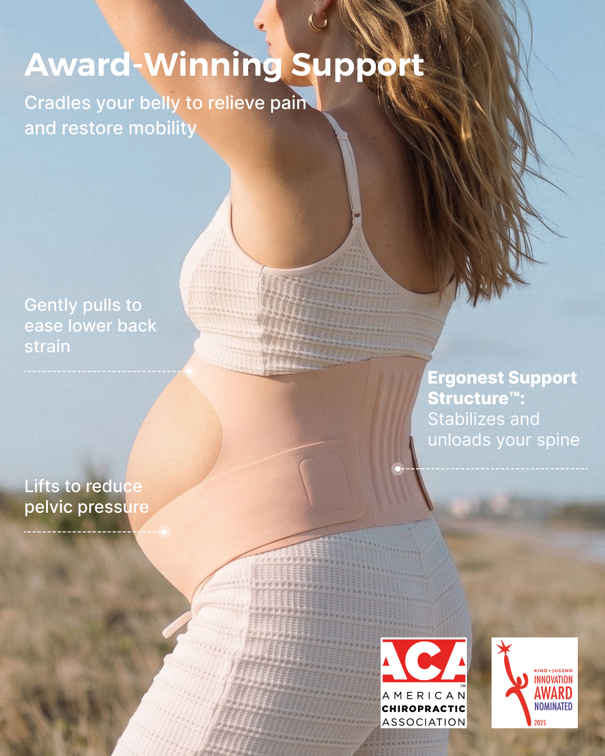 Ergonest Maternity Belly Band & BirthEase Maternity Ball Bundle