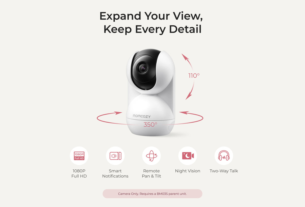 1080p Full HD Camera for Video Baby Monitor BM03 Black
