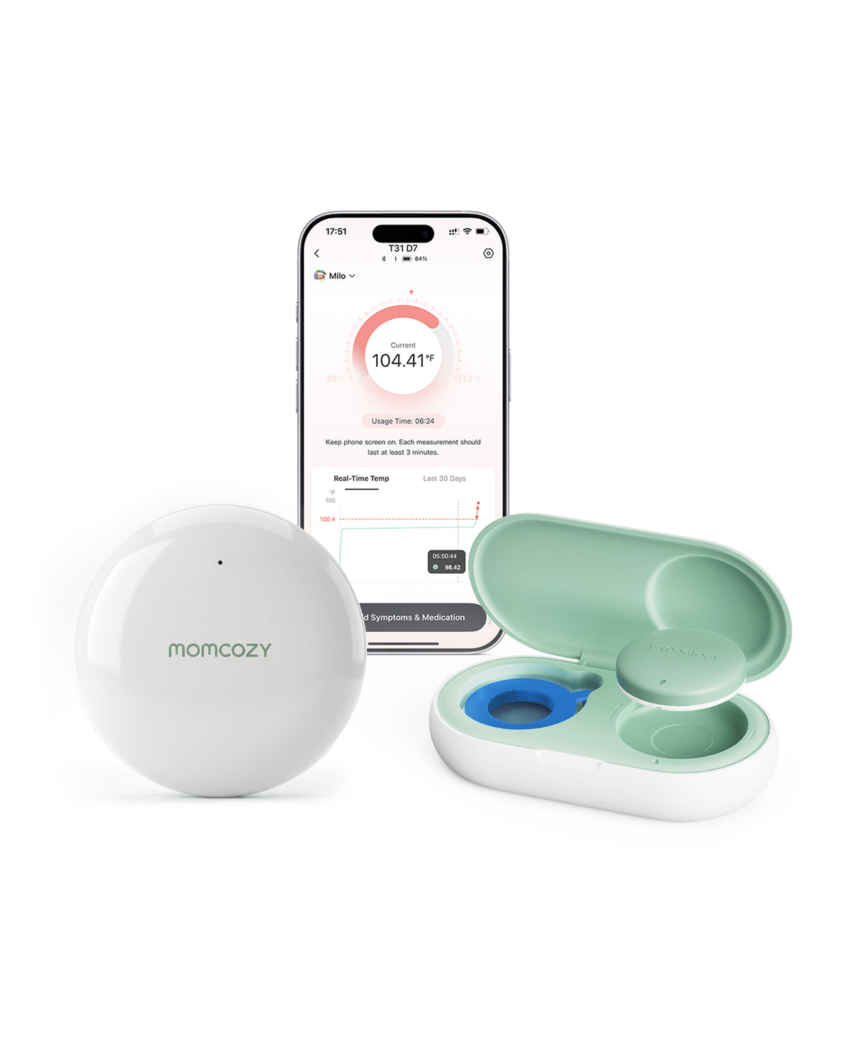 Smart Wearable Baby Thermometer & Sound Machine Bundle