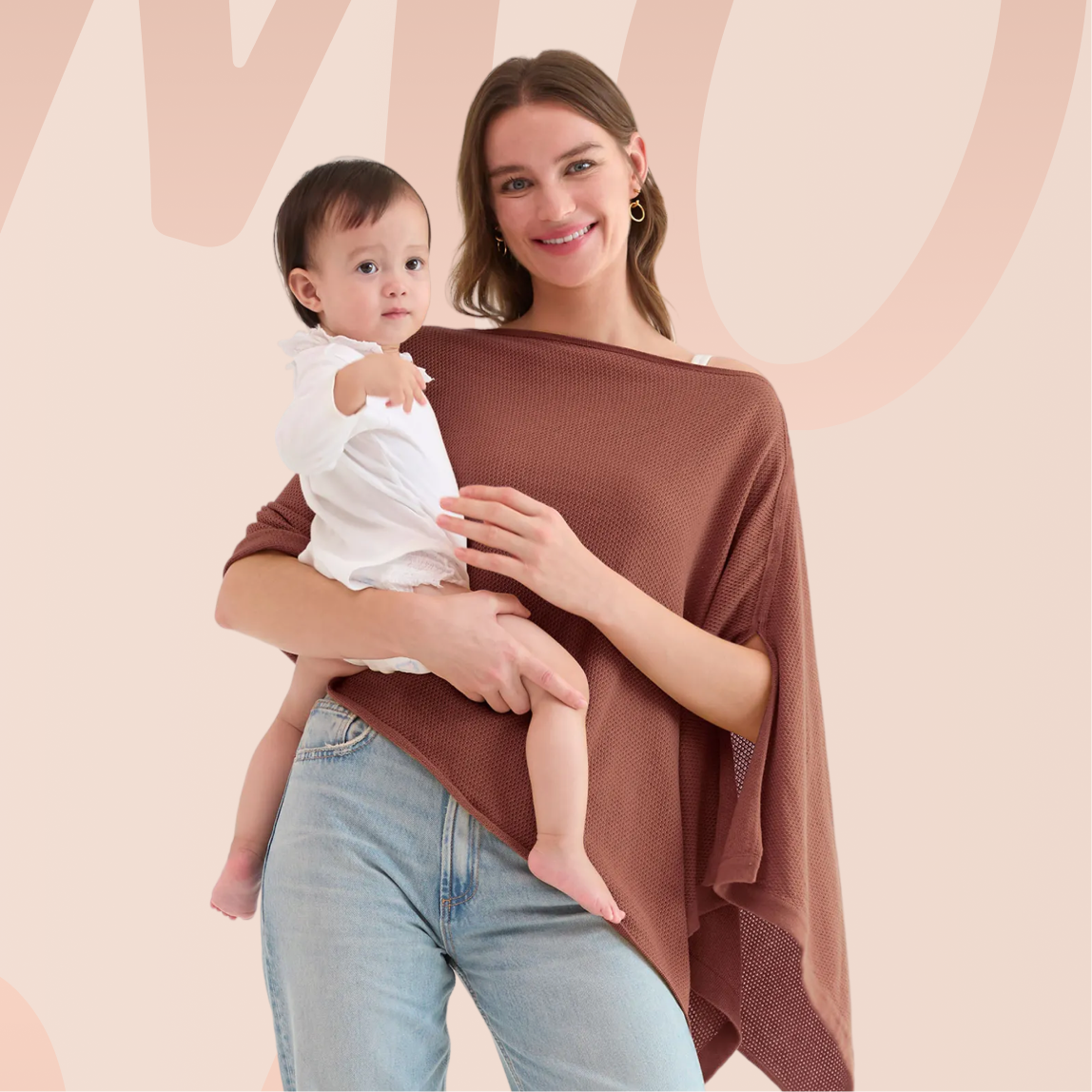 Momcozy Chusta do Karmienia - Miękkie, Oddychające, Wielofunkcyjne Ponczo Zapewniające Prywatność