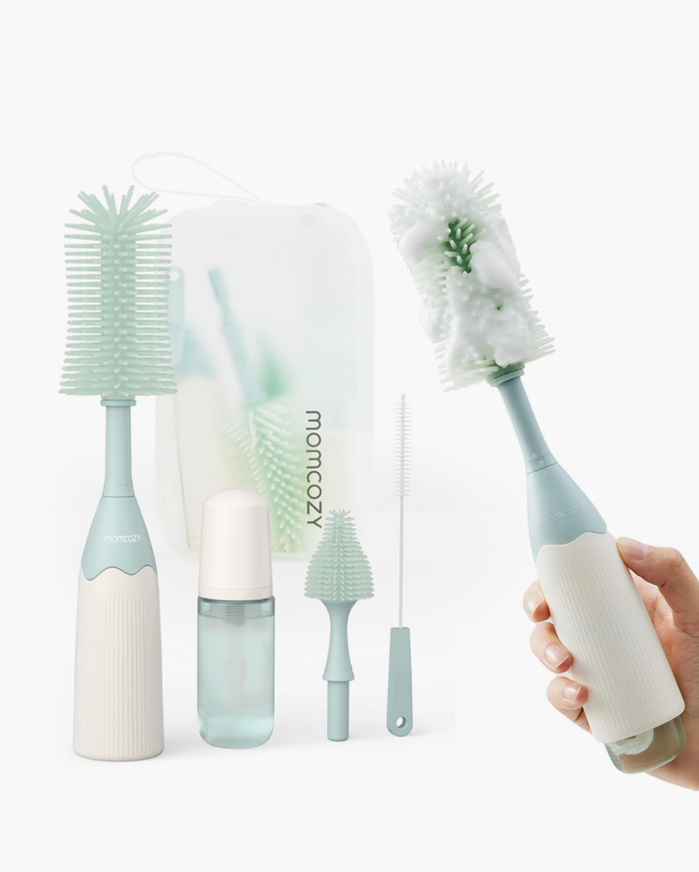 Innovative Push Press Design Bottle Brush Kit