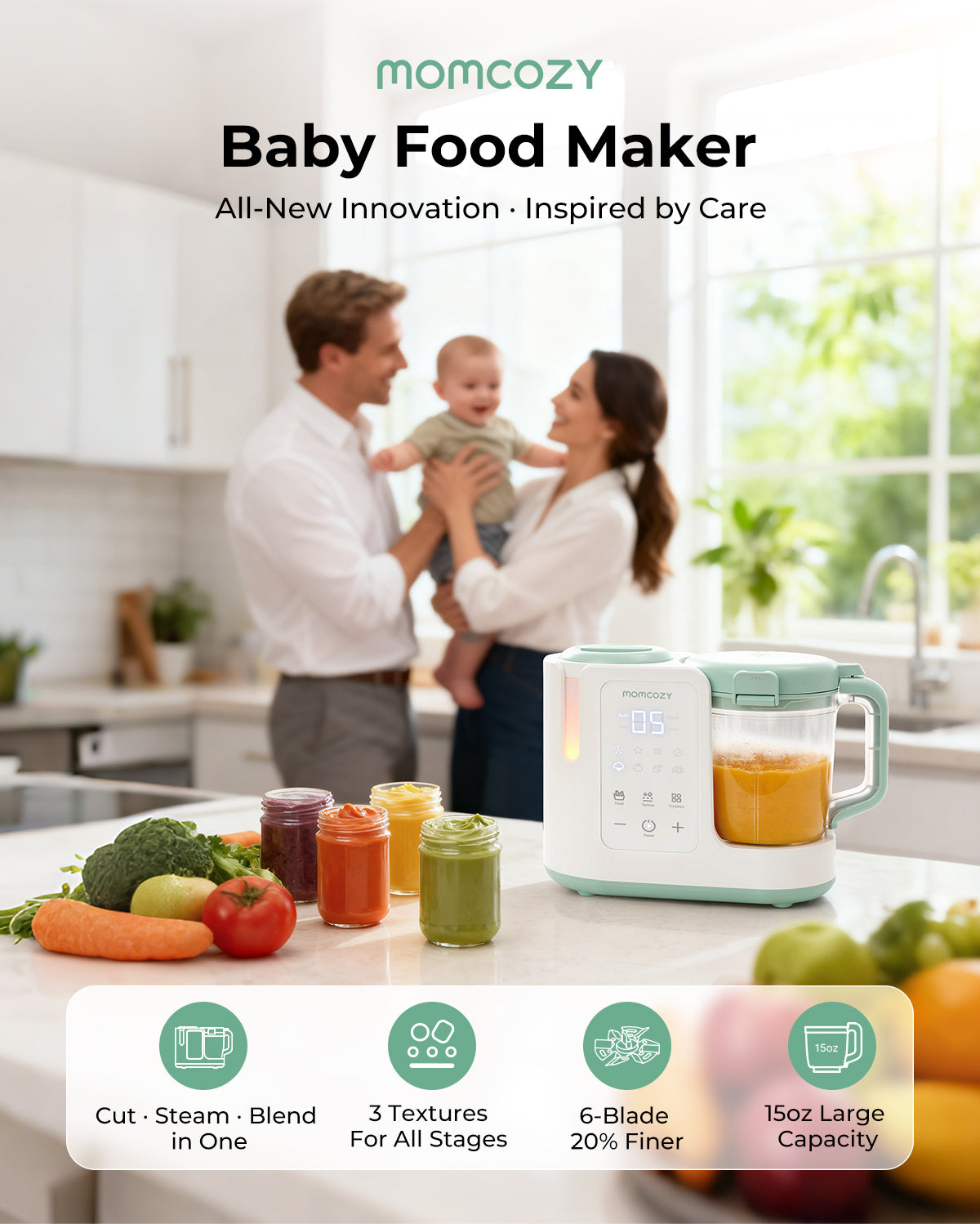 Mini Foot Maker Momcozy AutoMeal Baby Food Maker