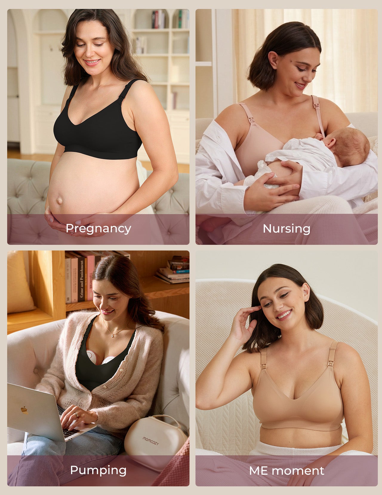 Soutien-gorge d’allaitement ultra doux sans coutures – YN21