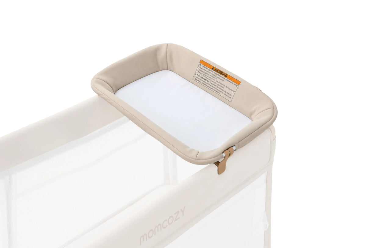 Momcozy Changing Table for Playard - Padded Diaper Station, Beige
