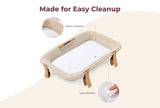 Momcozy Changing Table for Playard - Padded Diaper Station, Beige
