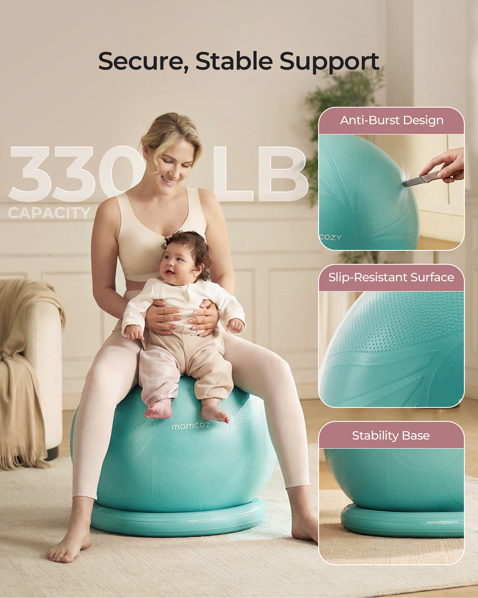 BirthEase Pregnancy Ball  Set— Birthing Ball