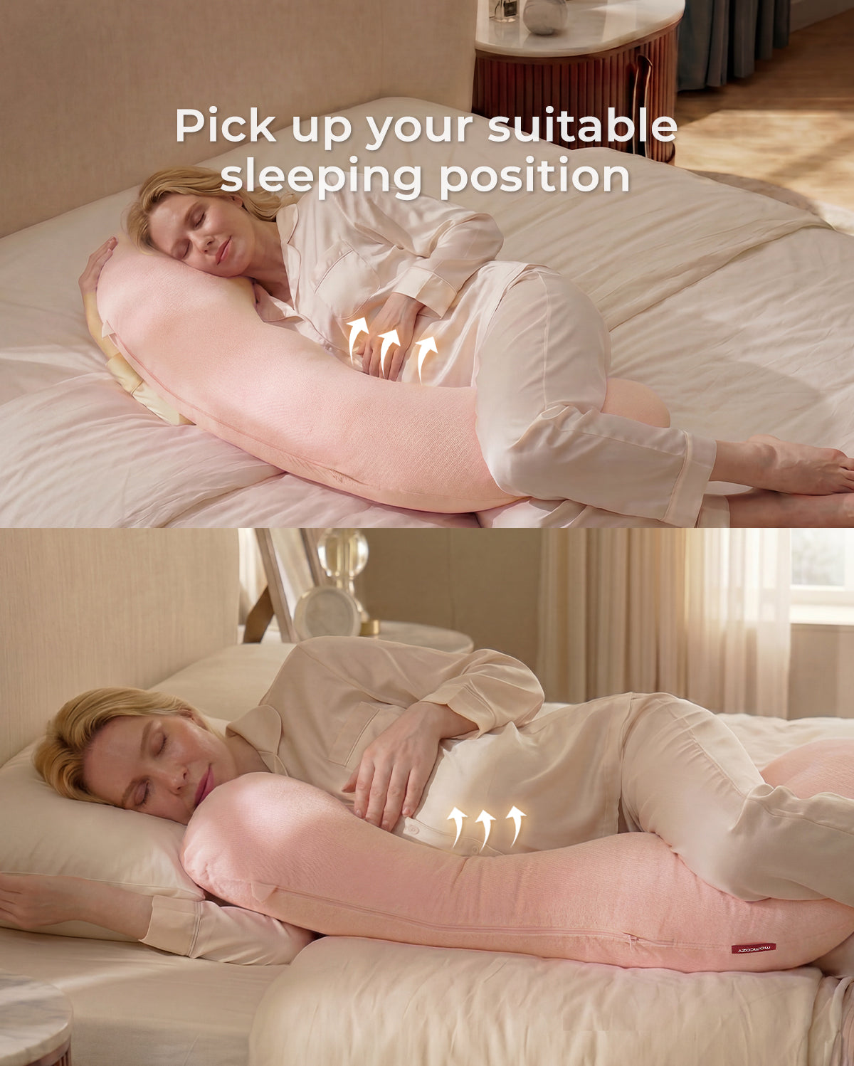 J Shaped Maternity Body Pillow