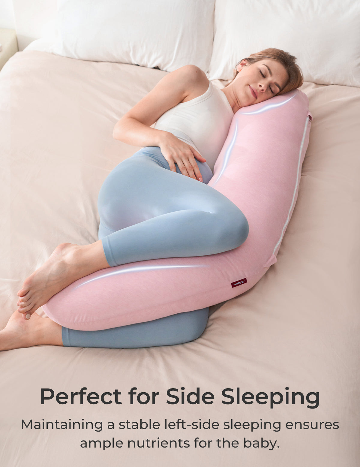 J Shaped Maternity Body Pillow
