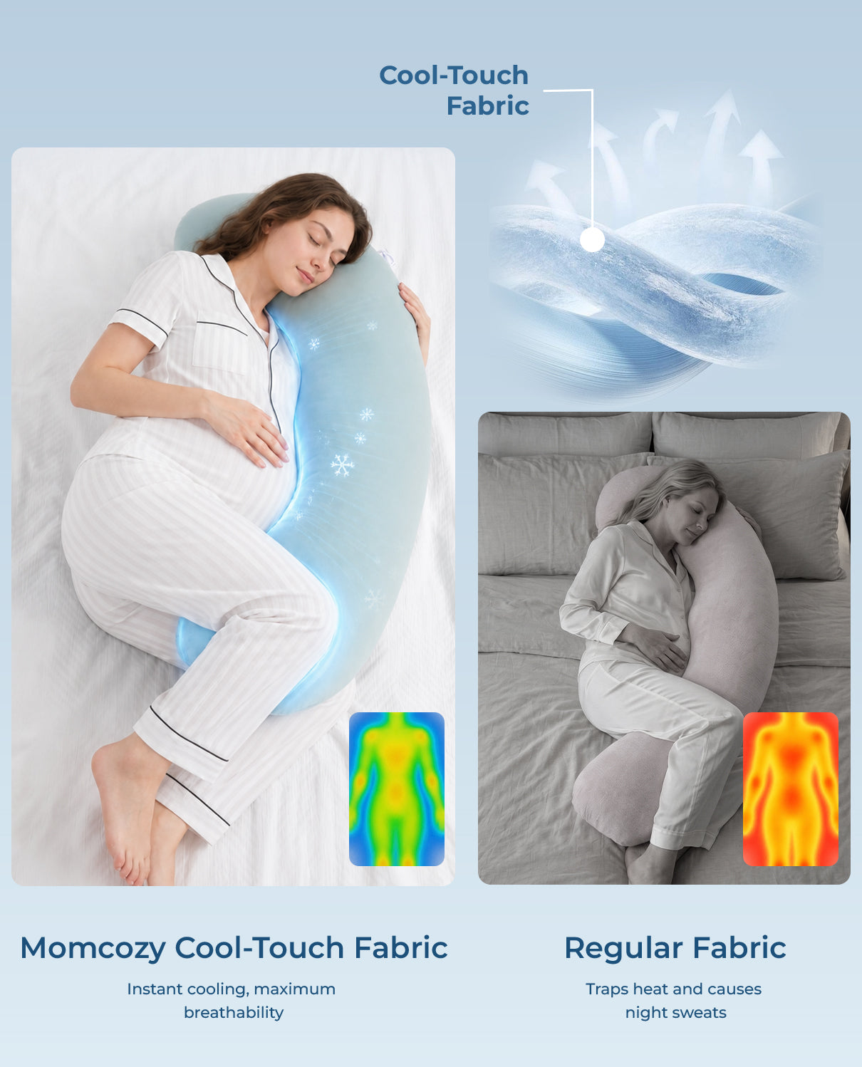 J Shaped Maternity Body Pillow