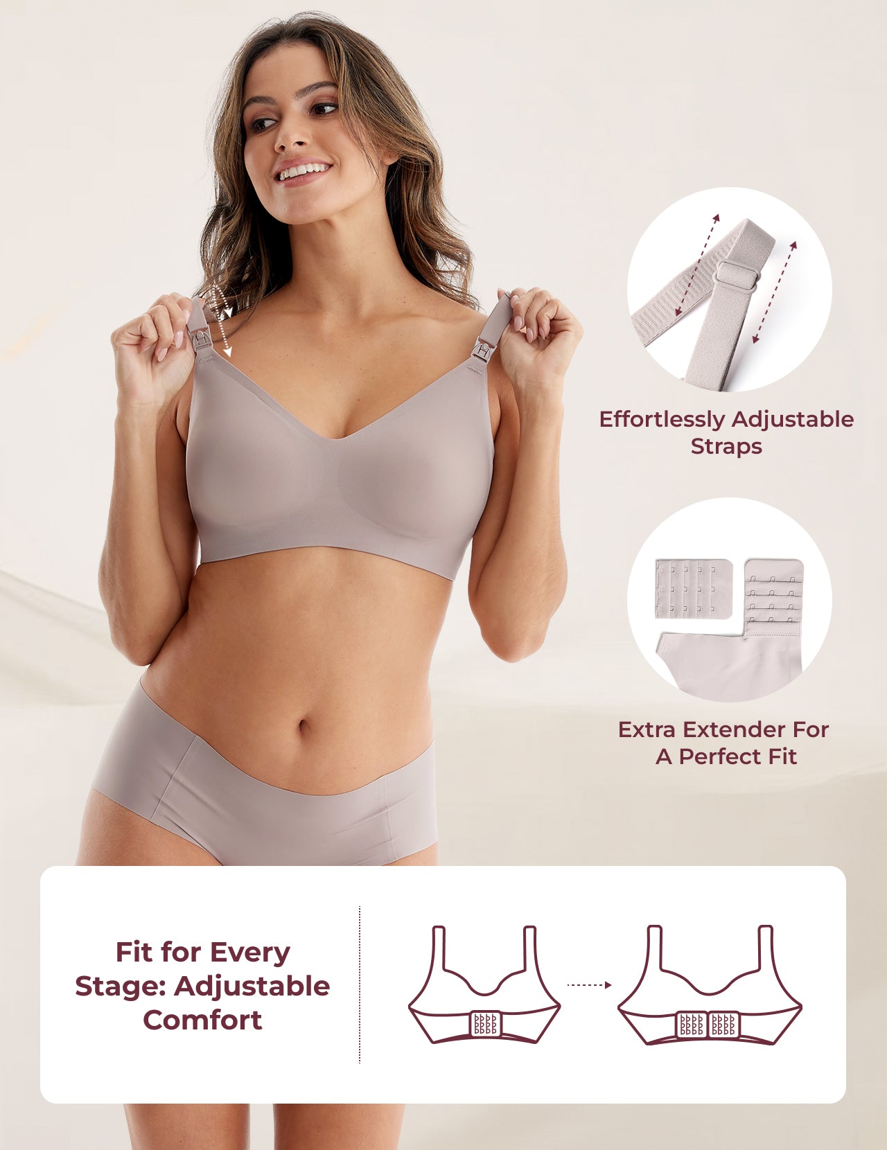 Momcozy Nursing Bras For Breastfeeding, Soft U.S. Cotton Seamless Maternity Bra Momcozy Nursing Bras For Breastfeeding, Soft U.S. Cotton Seamless Maternity Bra