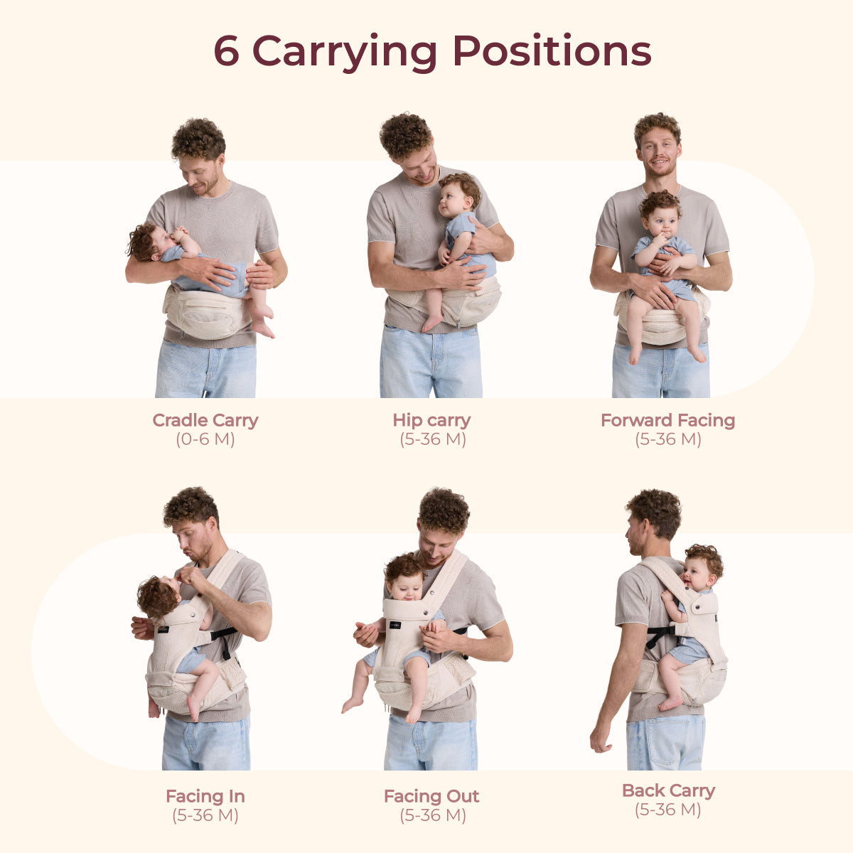 2-In-1 Hip Seat Baby Carrier