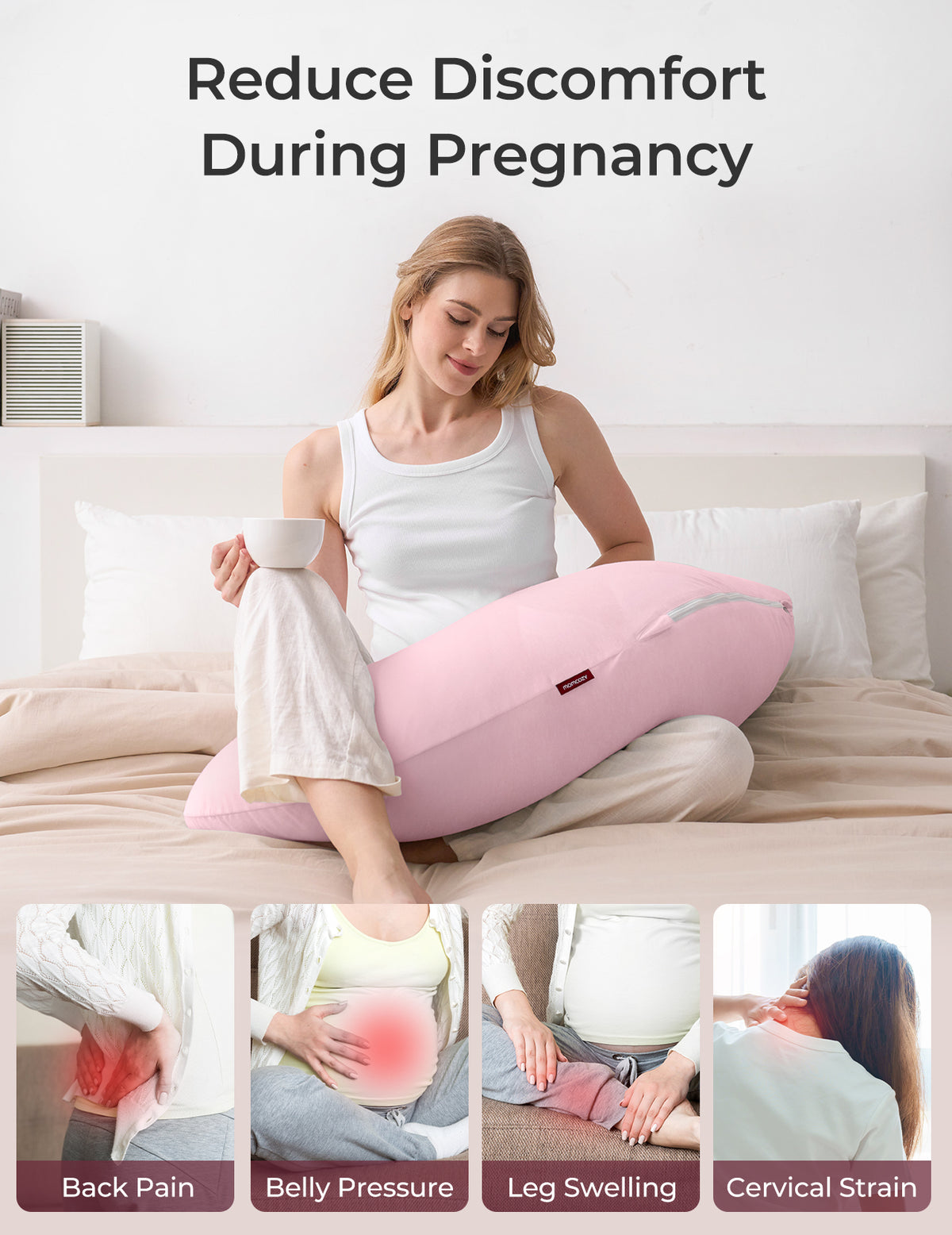 J Shaped Maternity Body Pillow