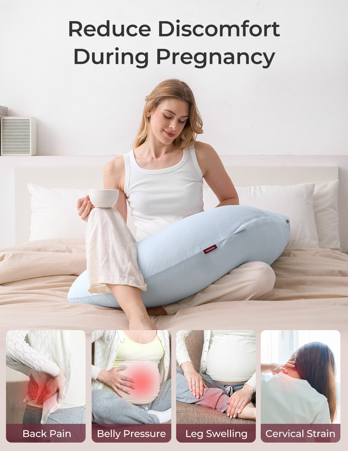 J Shaped Maternity Body Pillow