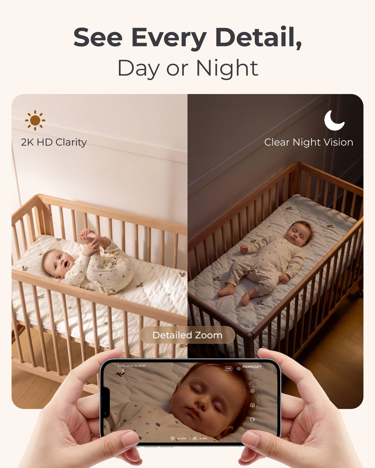 Momcozy Contact-Free Smart Baby Monitor (BM08)