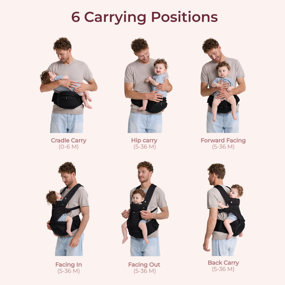 2-In-1 Hip Seat Baby Carrier