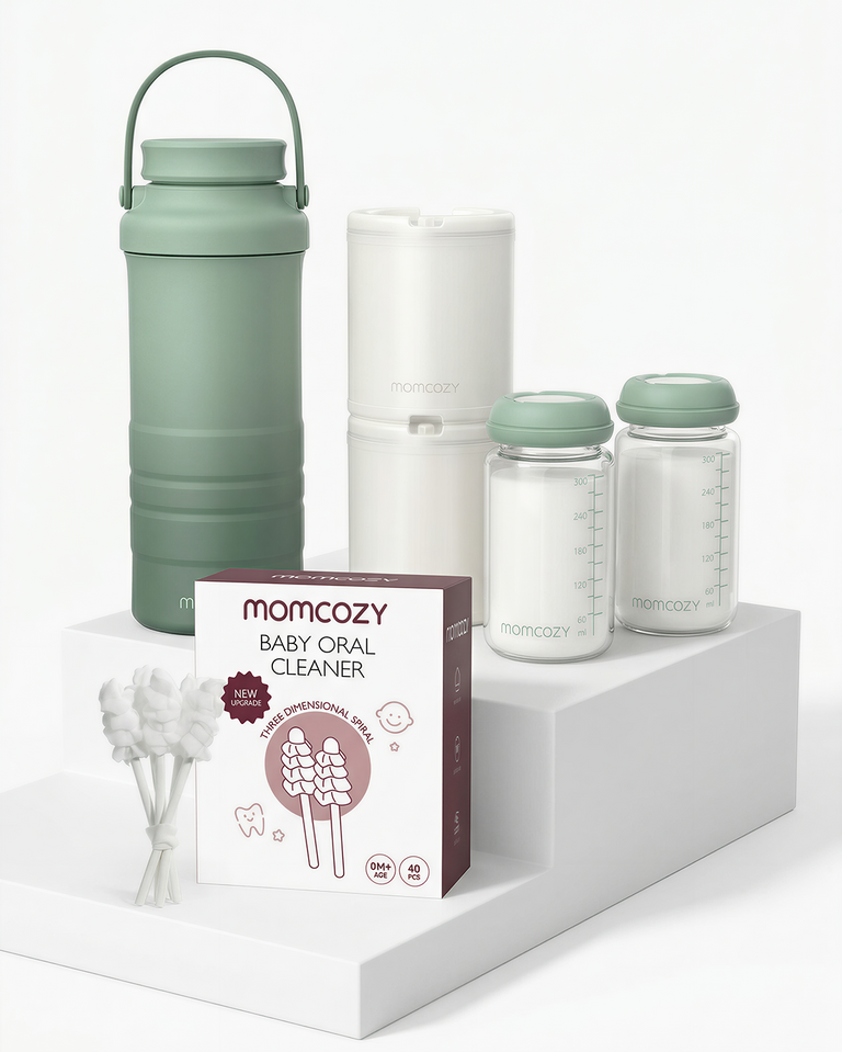 Feeding & Oral Care Bundle: Portable Breast Milk Cooler and Tongue Cleaner