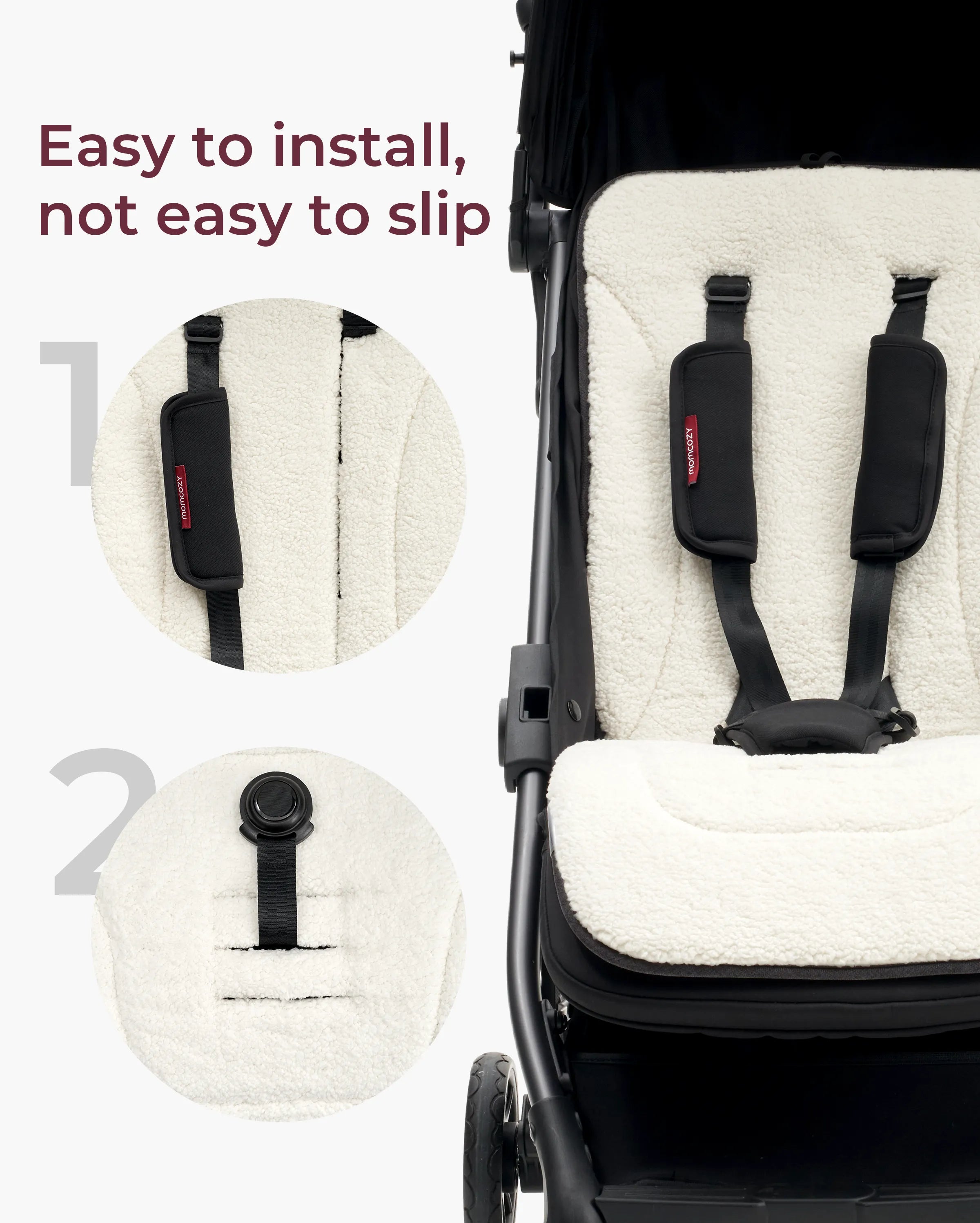 bob warm fuzzy stroller liner Momcozy Winter Warm Stroller Seat Liners, Gray