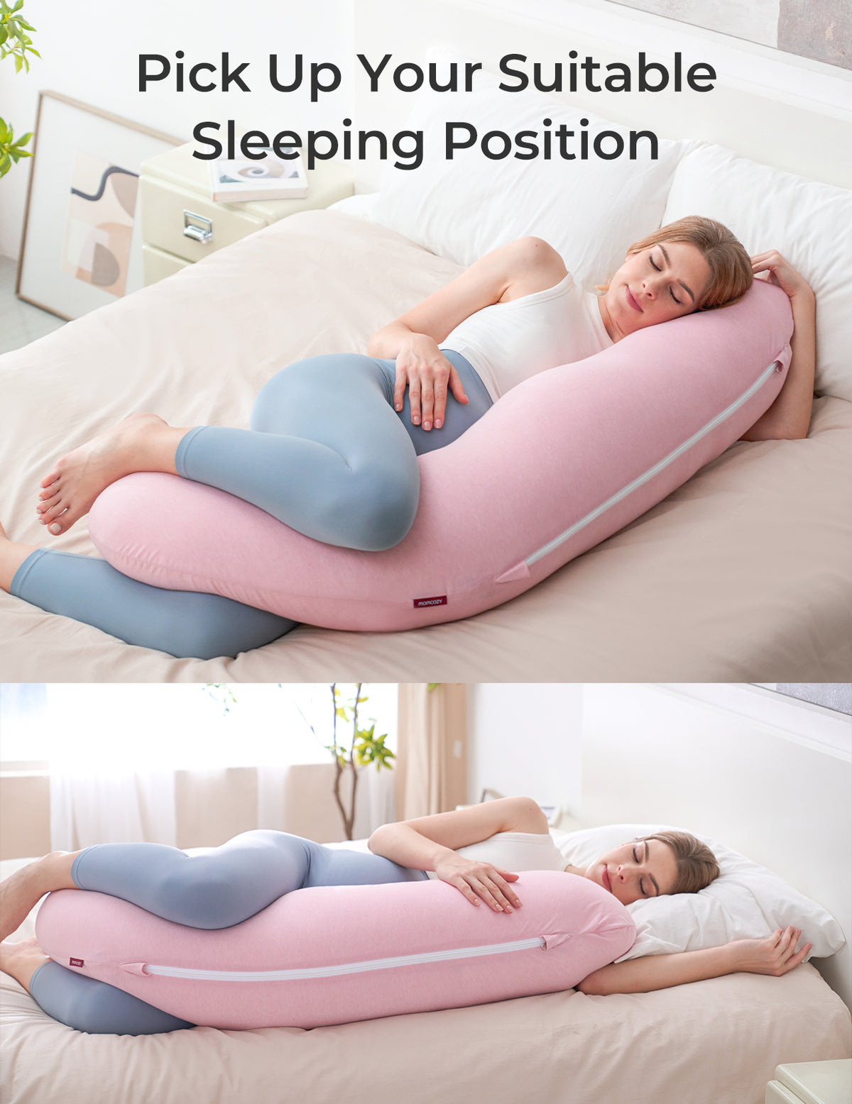 J Shaped Maternity Body Pillow