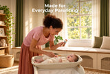 Momcozy Changing Table for Playard - Padded Diaper Station, Beige