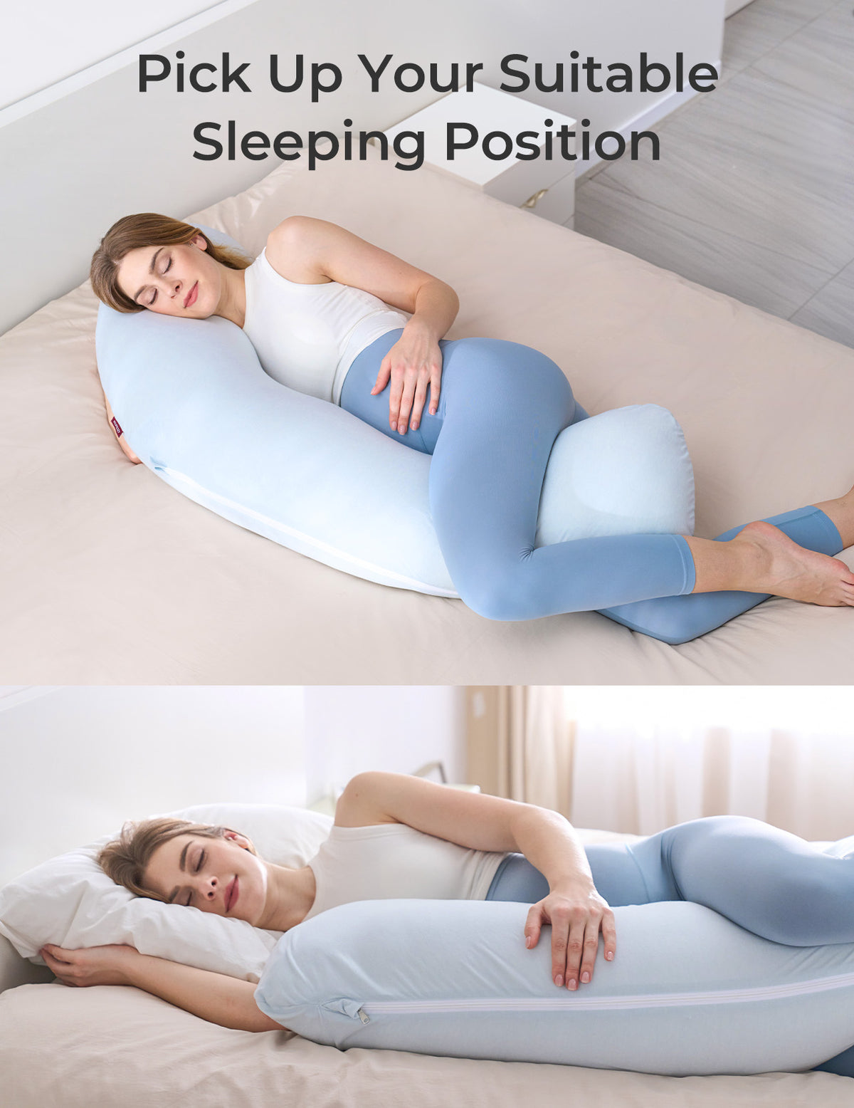 J Shaped Maternity Body Pillow