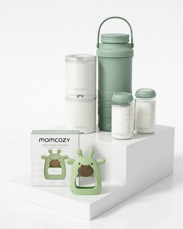 On-the-Go Baby Care Bundle: Portable Breast Milk Cooler and Teether Toys