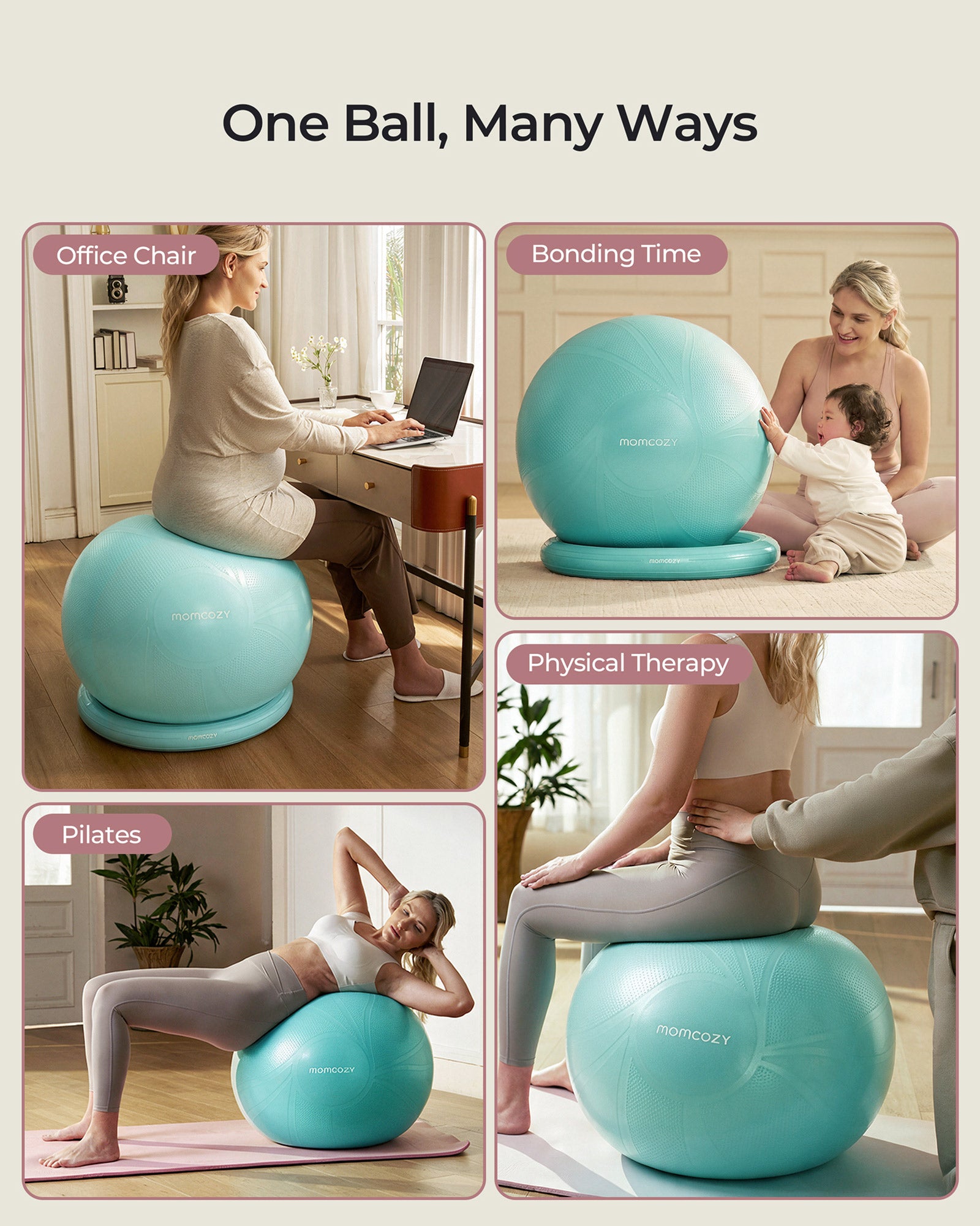 BirthEase Pregnancy Ball  Set— Birthing Ball