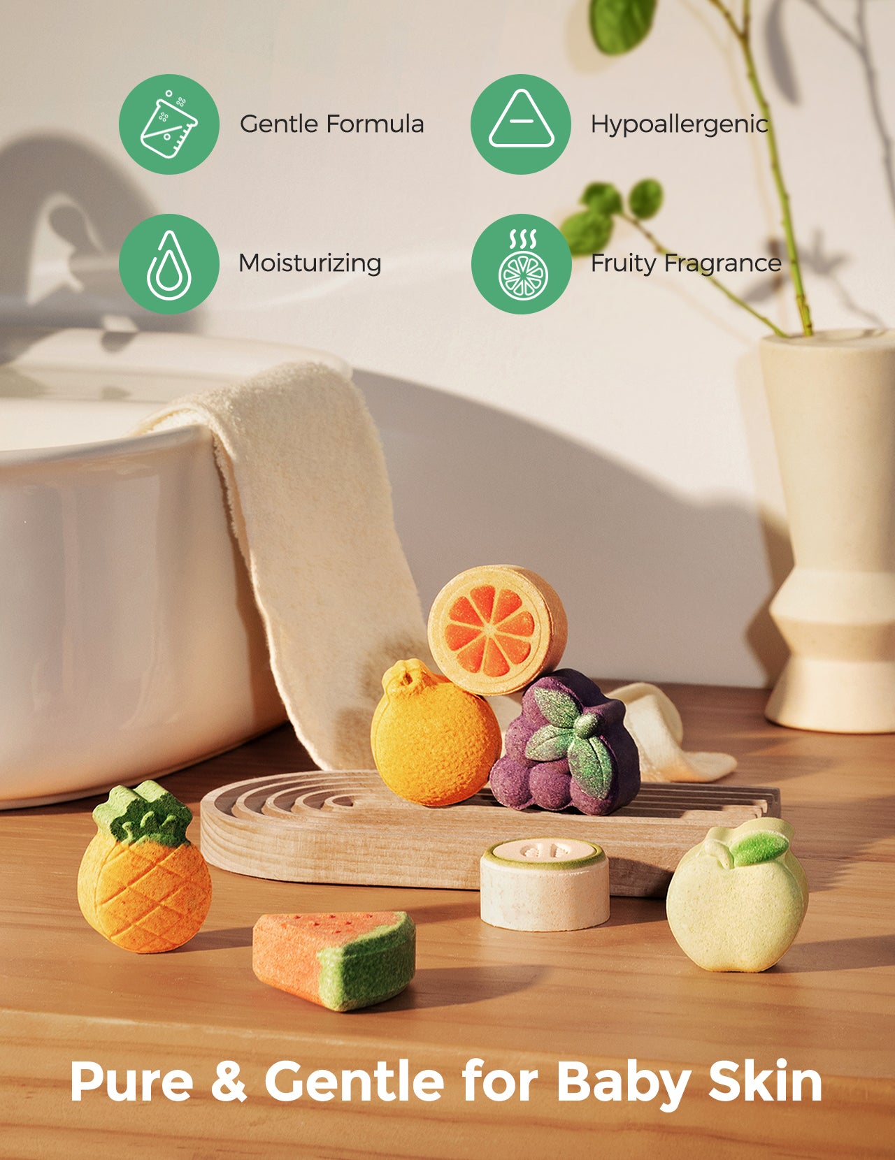 Fruit Paradise Bath Bombs Gift Set (14 Pcs) - Momcozy