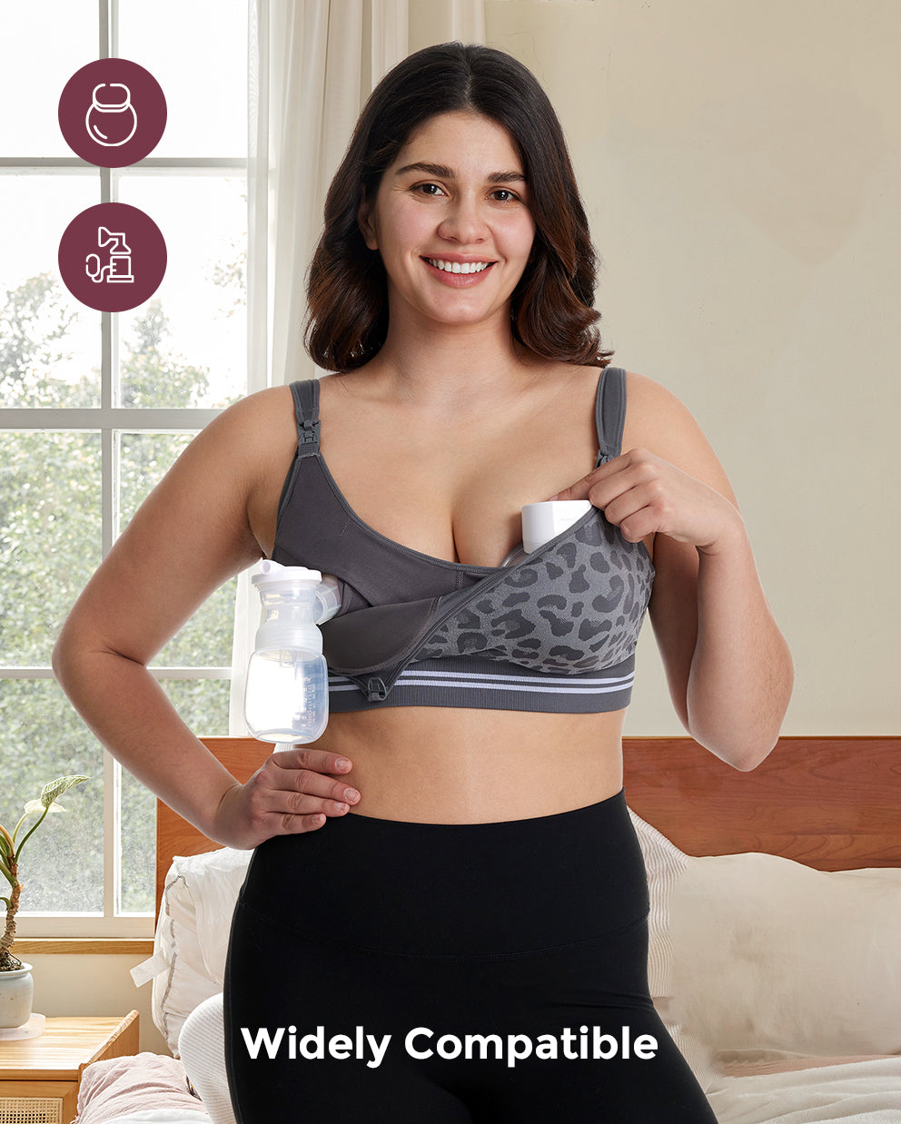  Momcozy 4-in-1 Pumping Bra Hands Free, Fixed Padding