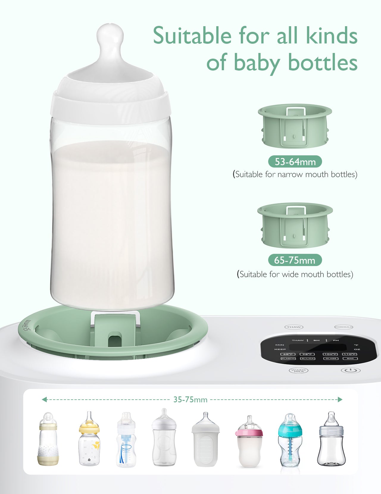 Bottle warmer shops for wide bottles