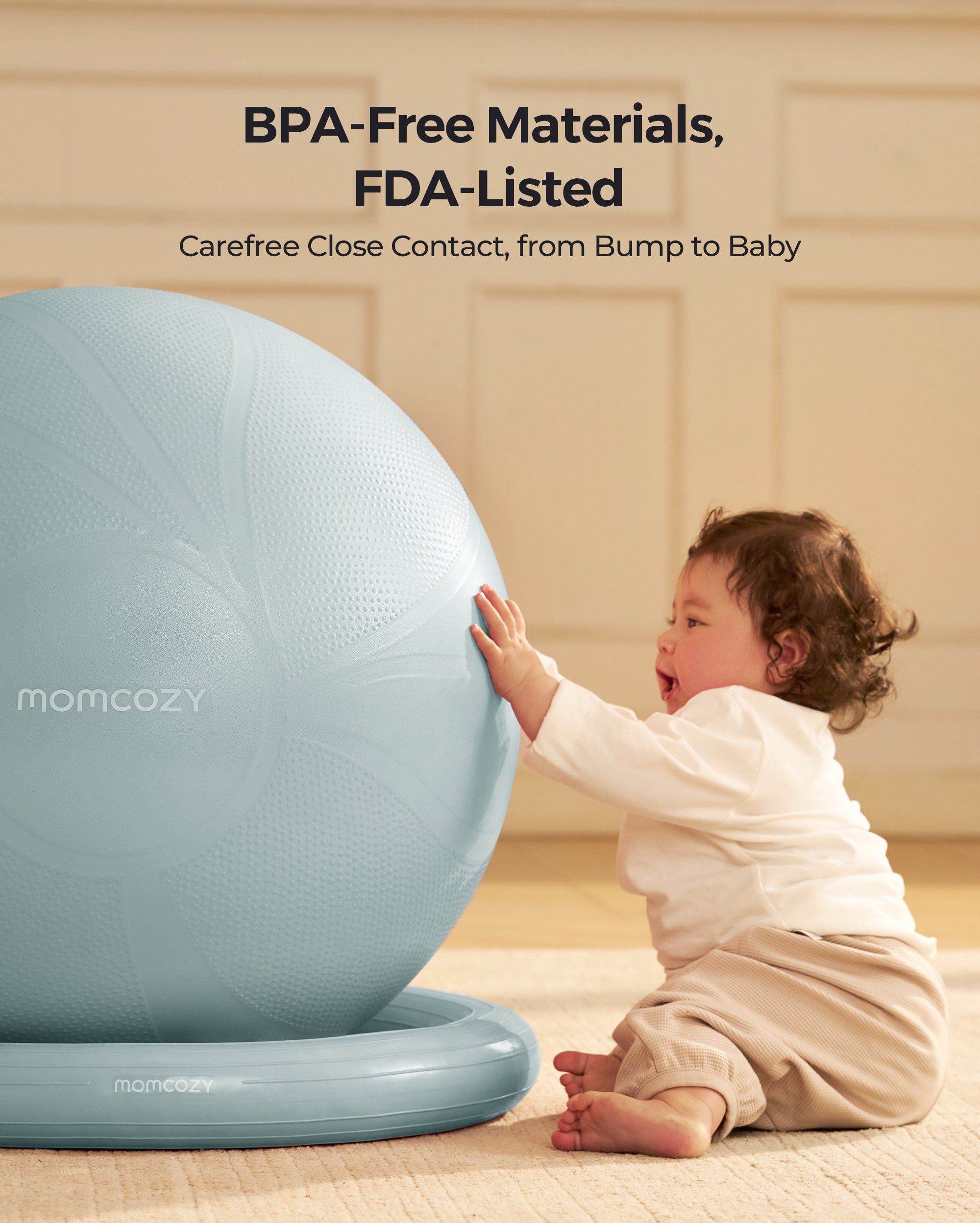 Momcozy BirthEase Pregnancy Ball Set—Maternity Exercise Ball